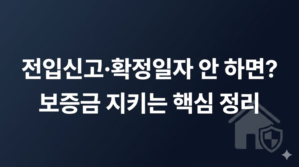 전입신고 확정일자 안 하면 생기는 일 - 대항력 우선변제권 정리