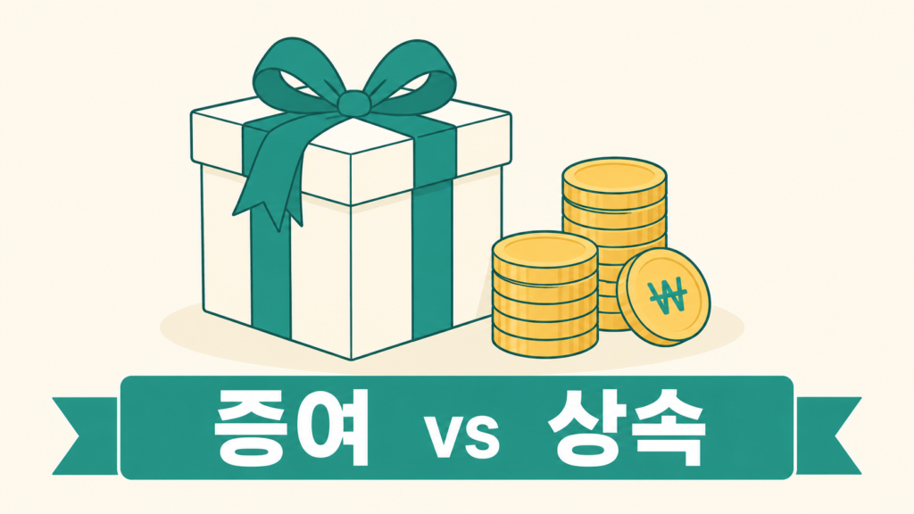 증여세 면제 한도 증여 상속 비교 안내 일러스트