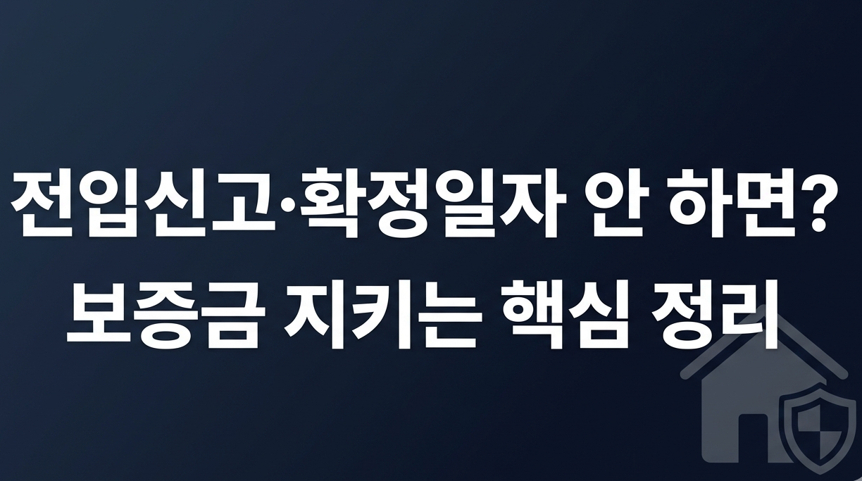 전입신고 확정일자 안 하면 생기는 일 - 대항력 우선변제권 정리
