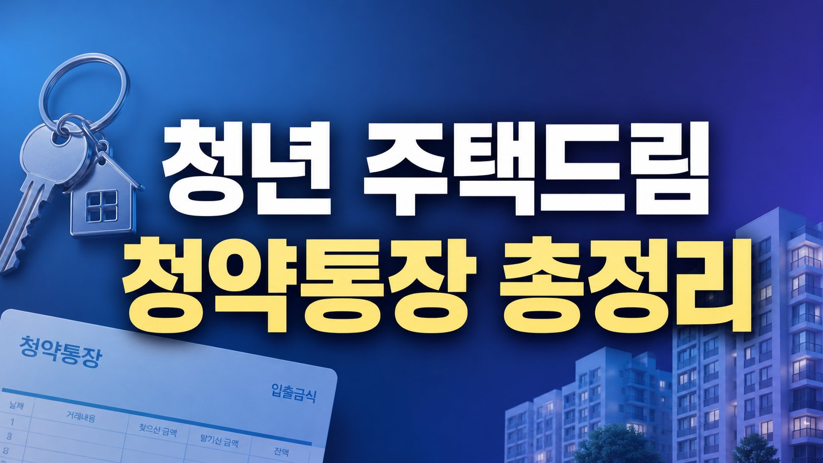 청년 주택드림 청약통장 가입조건과 금리·대출 연계 핵심 요약